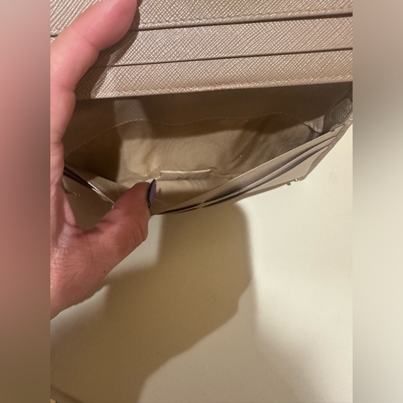 Prada Tan Saffiano Continental Double Snap Wallet - Picture 5 of 14